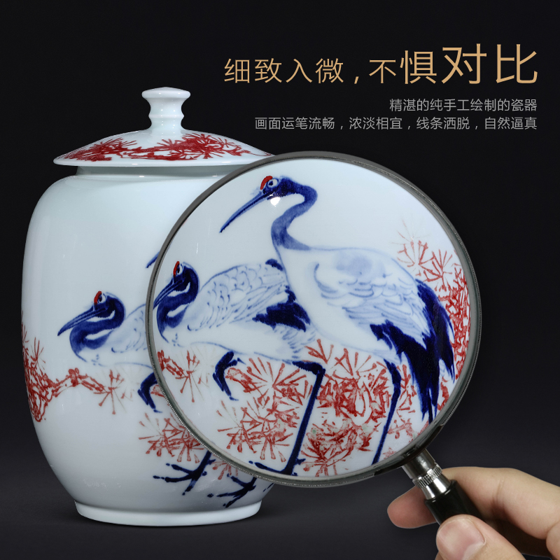 Dong - Ming li hand - made porcelain of jingdezhen ceramics youligong furnishing articles cover pot sitting room porch study Chinese style decoration