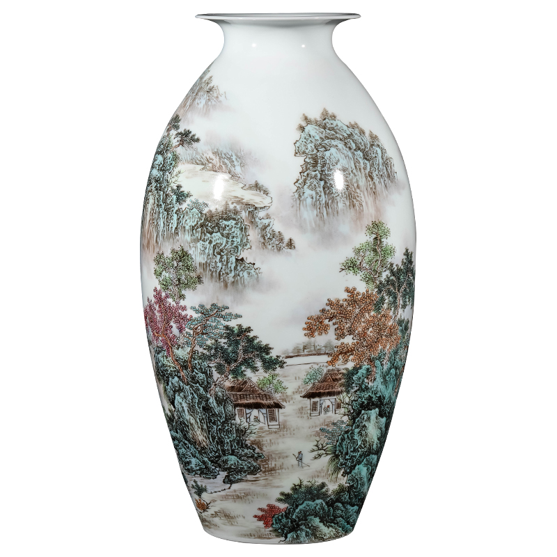 Town of pottery and porcelain vase furnishing articles master hand draw pastel scenery figure of new Chinese style living room TV ark of tea table decorations