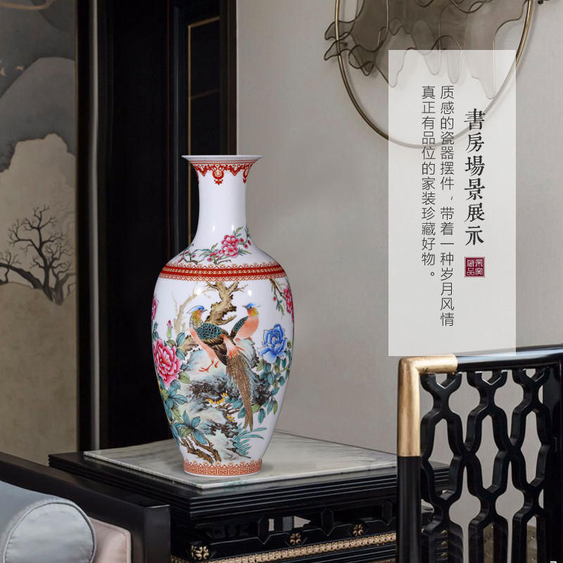 The Master of jingdezhen ceramic hand - made powder enamel bottles of Chinese style living room porch TV ark, flower arranging, adornment is placed