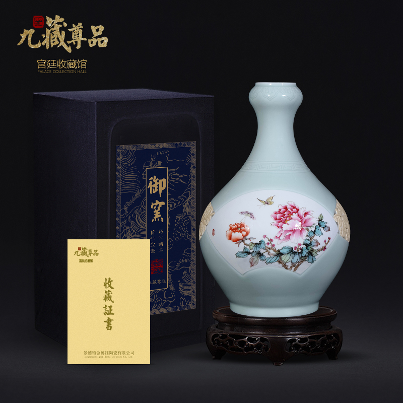 The Master of jingdezhen ceramics hand - made powder enamel vase of new Chinese style living room TV cabinet porch is decorated furnishing articles