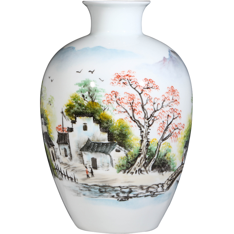 Jingdezhen ceramics Chinese hand - made vases sitting room home TV ark, arranging flowers adornment furnishing articles wedding gift