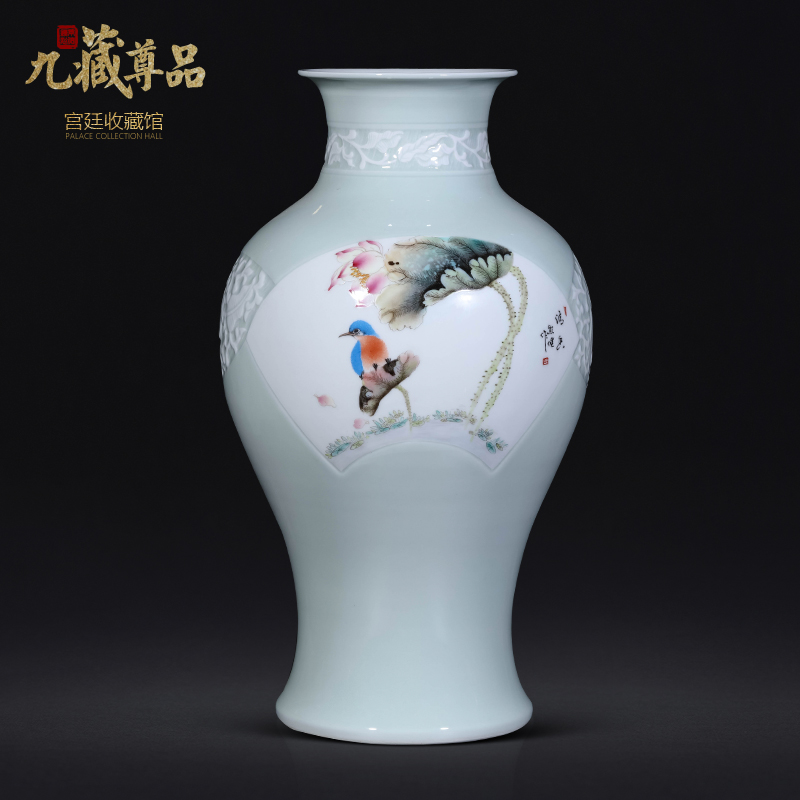 The Master of jingdezhen ceramics hand - made vases, new Chinese style living room porch TV ark, flower arranging decoration as furnishing articles