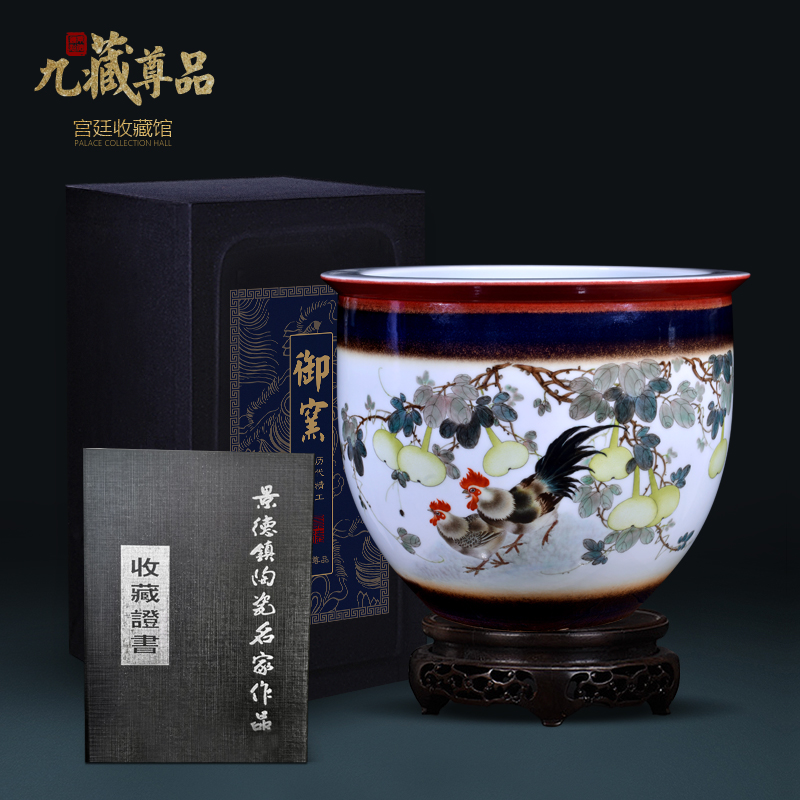 Hand - made jingdezhen ceramics up auspicious fruit cornucopia of Chinese style living room porch TV ark, flower arranging furnishing articles