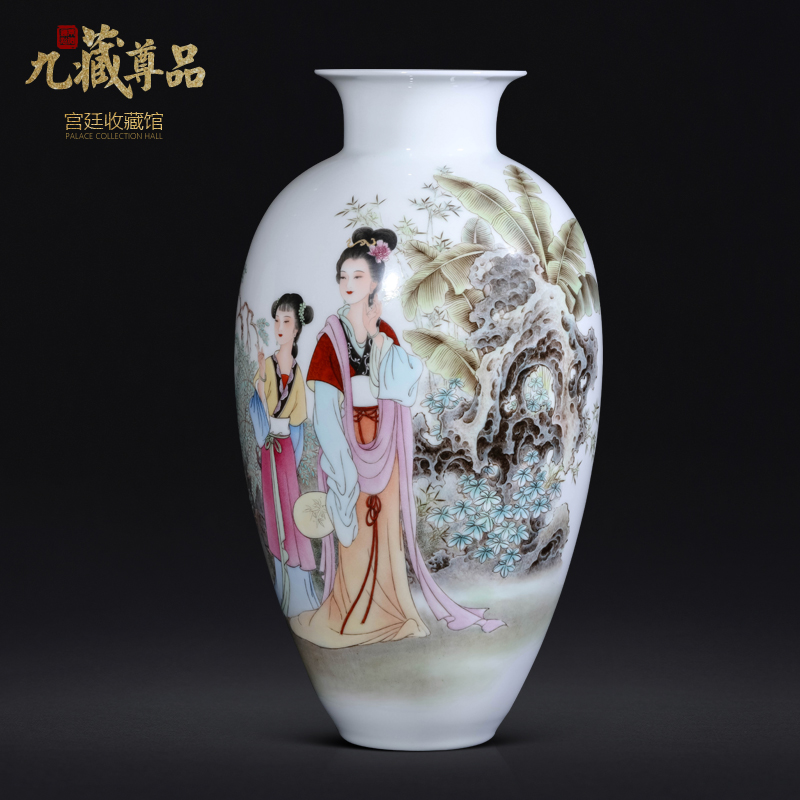 Jingdezhen ceramic dong - Ming li hand - made pastel had Chinese vase sitting room porch TV ark, flower arranging furnishing articles