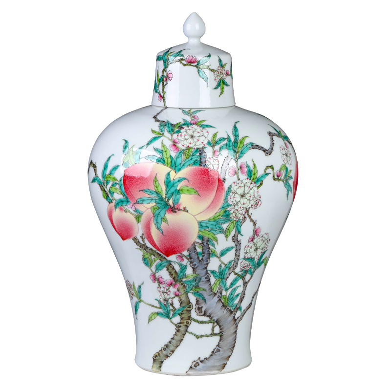 Jingdezhen ceramics antique hand - made nine peach wufu with cover mei bottles of classical modern home act the role ofing is tasted furnishing articles in the living room
