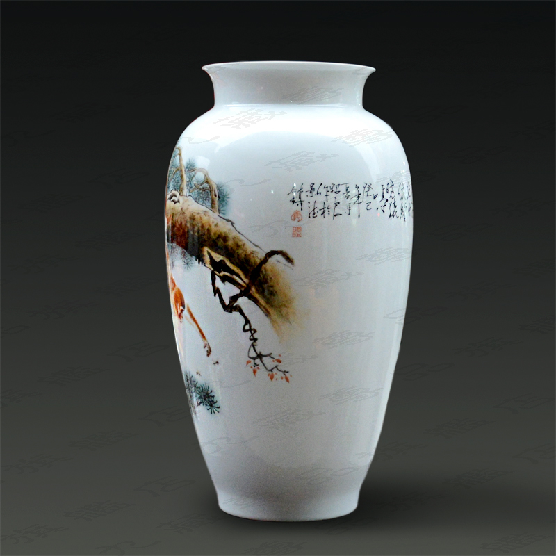 Jingdezhen ceramics Yu Zhao rev master hand - made powder enamel vase from hou figure household handicraft furnishing articles