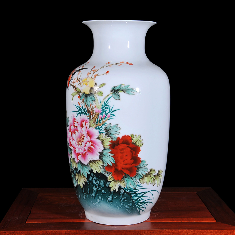 Jingdezhen ceramics hand - made famille rose blooming flowers, vases, flower arrangement of I sitting room handicraft furnishing articles