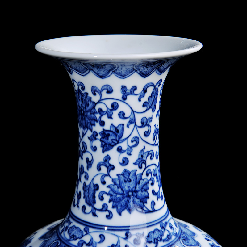 Jingdezhen ceramics kangxi style antique vase of blue and white porcelain design fashion crafts home furnishing articles in the living room