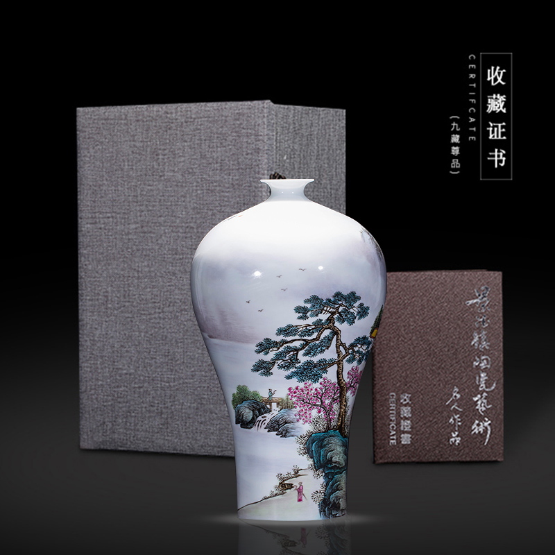 The Master of jingdezhen ceramics new Chinese style hand - made vases furnishing articles marriage room sitting room porch household decoration decoration