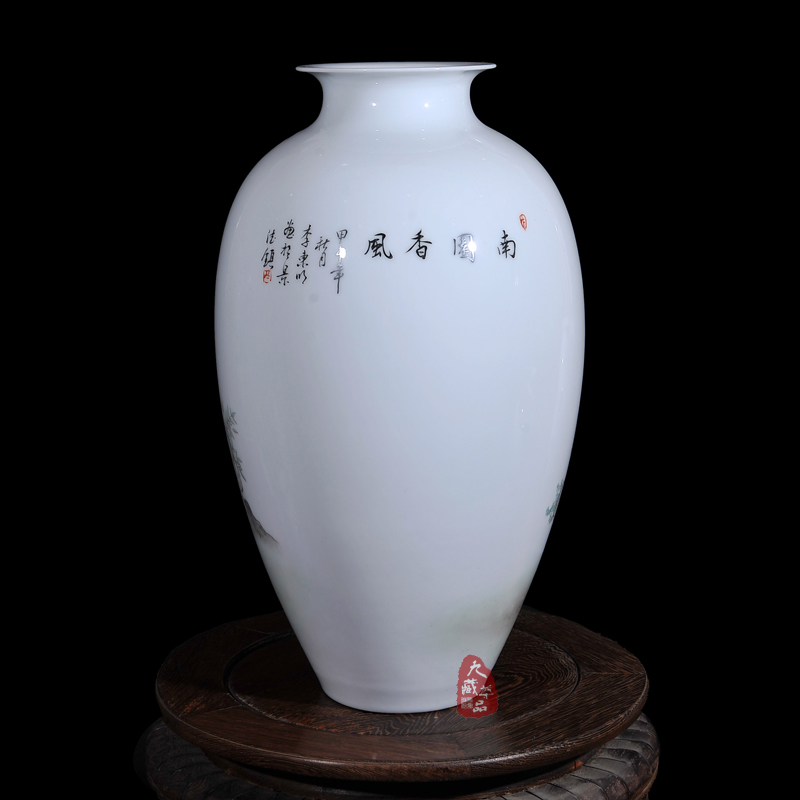 Dong - Ming li jingdezhen ceramics powder enamel vase flower austral amorous feelings of modern household crafts are sitting room