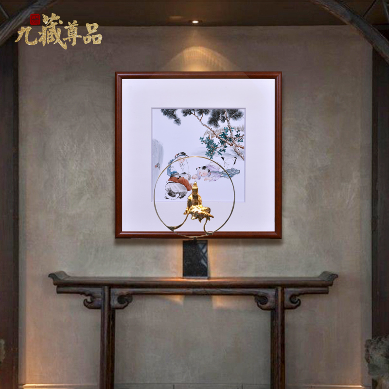 Jingdezhen ceramics dong - Ming li hand - made tong qu figure Chinese style household crafts decoration porcelain plate painting