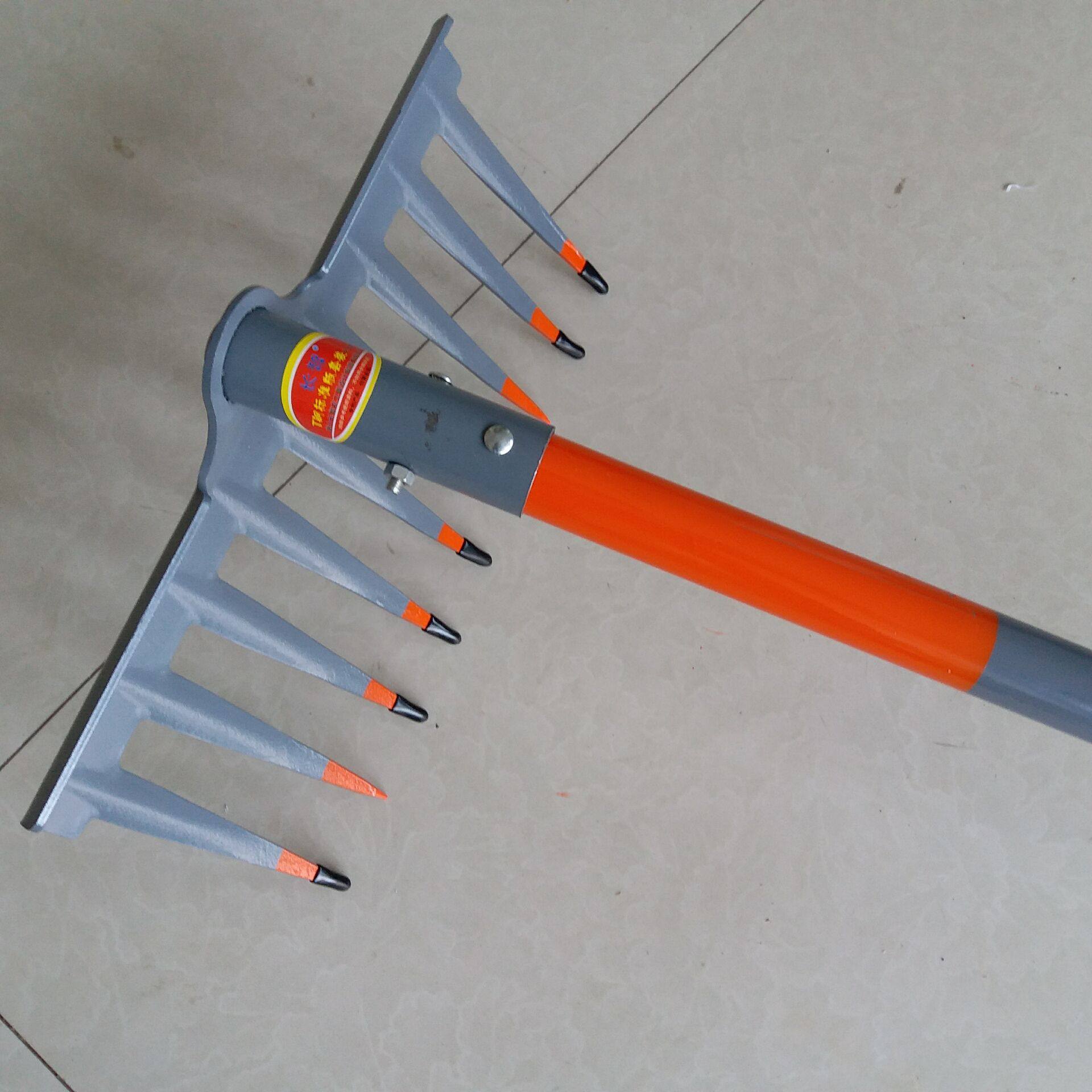 包邮刮耙 1.5米长柄九齿钉耙 松土耙子 铁耙 农具 钉耙 园艺工具