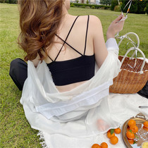 Beauty back vest Net Red sling female interior summer black underwear chest outside wear coat with chest pad bra