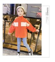 Girls coat Spring and Autumn 2022 new red fashionable childrens jacket in spring clothing