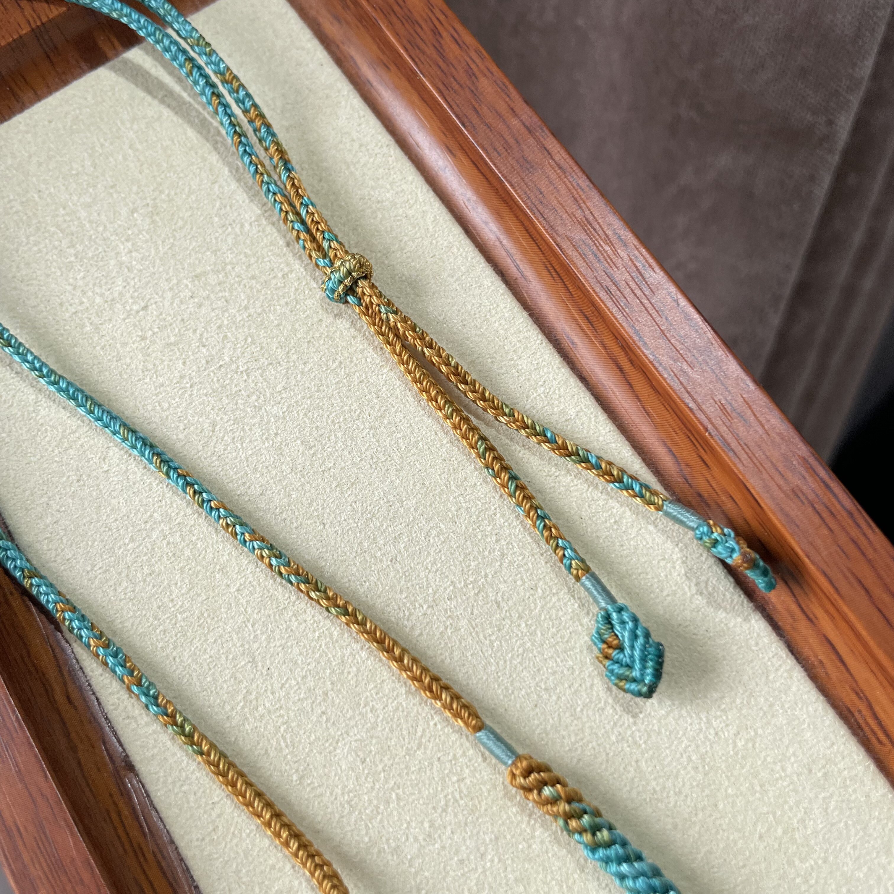 高档藏式八股精编项链绳文玩可横穿转运珠专用锁骨链手工编织挂绳