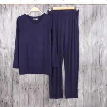 Modal pajamas Mens summer thin long-sleeved trousers Summer air conditioning clothes can be worn outside the elastic large size morning exercise suit