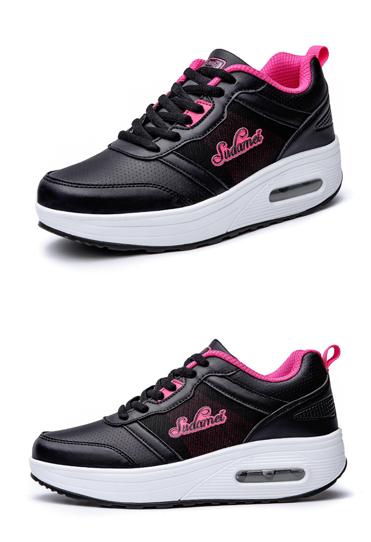 2019新款春秋正品摇摇鞋女旅游鞋透气皮面增高厚底女鞋运动鞋单鞋