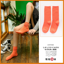 Antarctic socks female spring and autumn socks Korean version of the stockings South Korea College wind dui dui wa wild autumn and winter-music of the tide