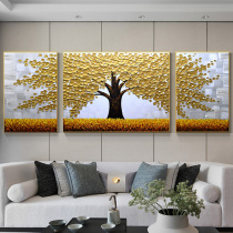 5d Diamond painting 2021 New Full diamond living room triple painting fortune tree point masonry stickers show crystal cross stitch