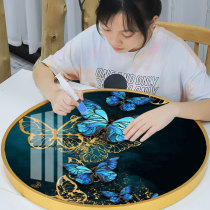 2020 new 5D Diamond painting full diamond round butterfly animal living room Crystal masonry paste cross stitch 2021 European style