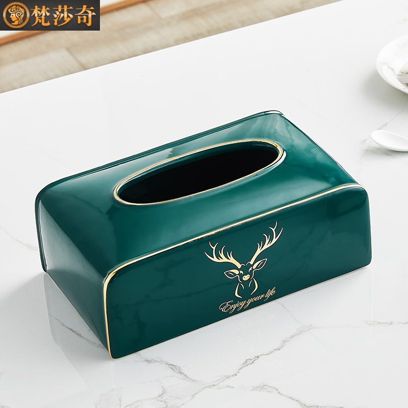 Toothpicks extinguishers creative household table sitting room place the Nordic high - end home decoration cotton toothpick box of ceramic hotel