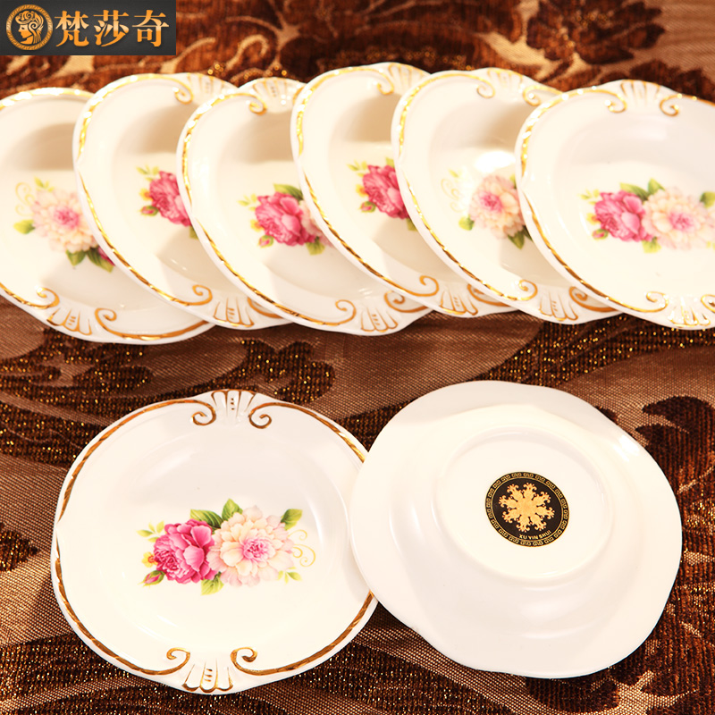 Vatican Sally 's key-2 luxury European - style tableware suit creative household ceramic dishes dishes suit housewarming gift