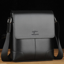 Luke kangaroo genuine leather texture explosive flap mens bag shoulder bag diagonal cross bag business briefcase casual bag