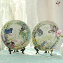 Special spot German weimar butterfly flowers and birds natural scenery appreciation plate hanging plate two