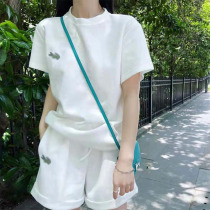 White Casual Suit Shorts Women 2022 New Summer Port Wind Sports Fried Street Temperament Fashion Minus two sets
