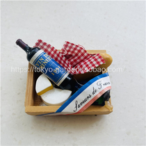 World Travel Commemoration France brings back baguette wine food resin refrigerator tile special hand gift