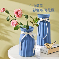 Porcelain Monsanto stained glass vase small frescoed European style ins Feng Shui Pengfeng Green Ole vase Living room Home Swaying Pieces