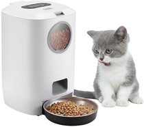 Cats visual automatic feeder 4 5 liters window pet grain timing quantitative intelligent stainless steel plate food basin easy to clear