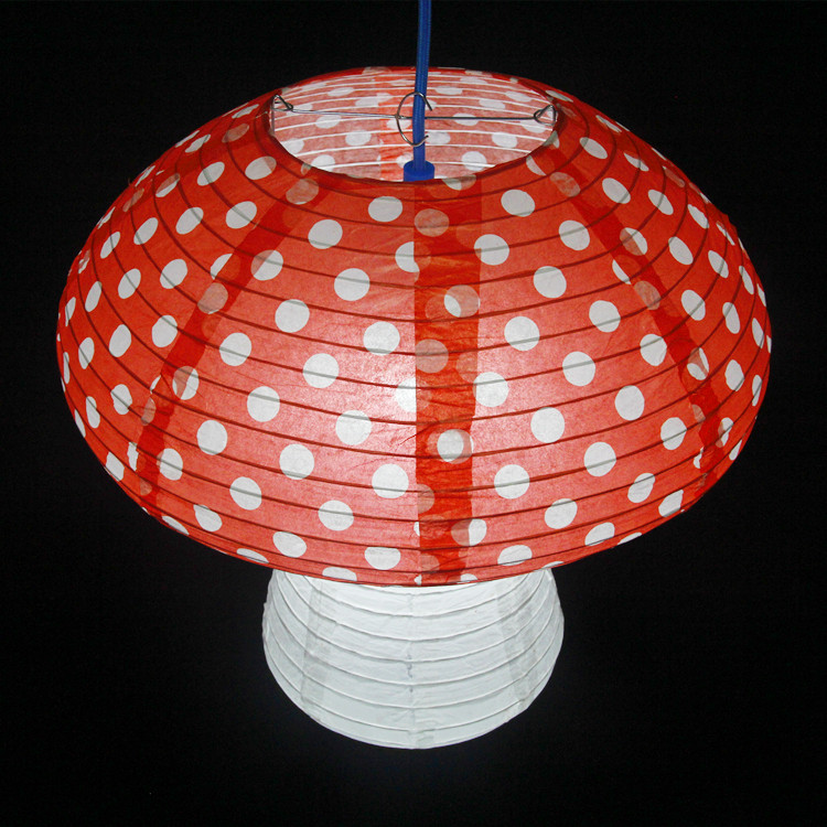 蘑菇造型纸灯笼生日派对装饰儿童卡通手提花灯丛林布景拍照道具