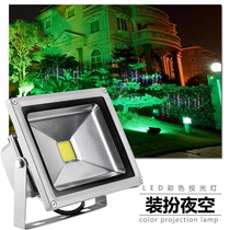 LED flood light spot light 50W waterproof outdoor outdoor square courtyard color advertising light tree 100W projection light