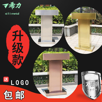 Outdoor reception reception welcome desk property Restaurant stainless steel podium hotel address desk advisory desk