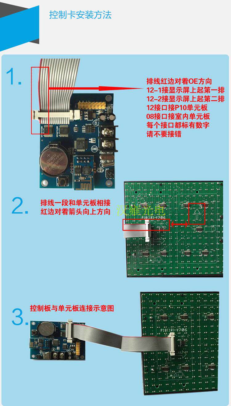 瑞合信led电子显示屏控制卡rhx-128wu20k 无线wifi手机led控制卡