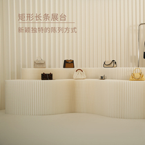 Paper Linglong bar booth display rack removable folding display table multi-layer landing Booth Island product display rack