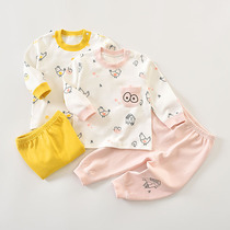 Babys baby lingerie suit boy autumn clothes and autumn pants girl spring autumn baby clothes autumn clothes sleeping clothes home for winter