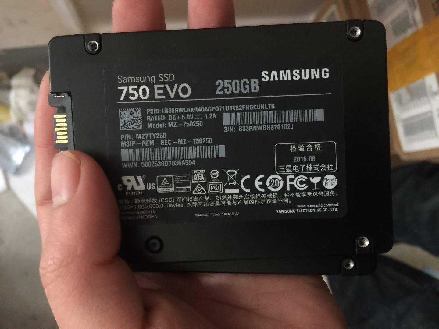 三星750 evo 250g 850 256g ssd 固态硬盘 行货 联保0通电_7折现价500