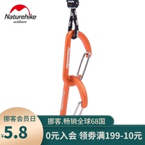 (2 packs) NH mob 4cm flat wire buckle fast hanging mountaineering buckle adhesive hook backpack buckle key chain