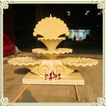 Artificial sandstone fountain flowing Basin sandstone round sculpture relief community garden courtyard hotel decoration materials