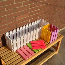 Fence Small Freshener Railing Fields Garden Style Fields Garden Mini Wall Garden Outdoor Fence Guard Rail Deep Pink Embalming