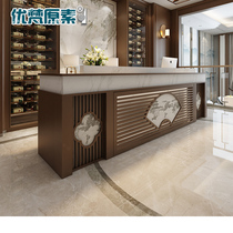 New Chinese-style cash register restaurant creative Zen reception desk Chinese style hair salon front desk classical teahouse bar
