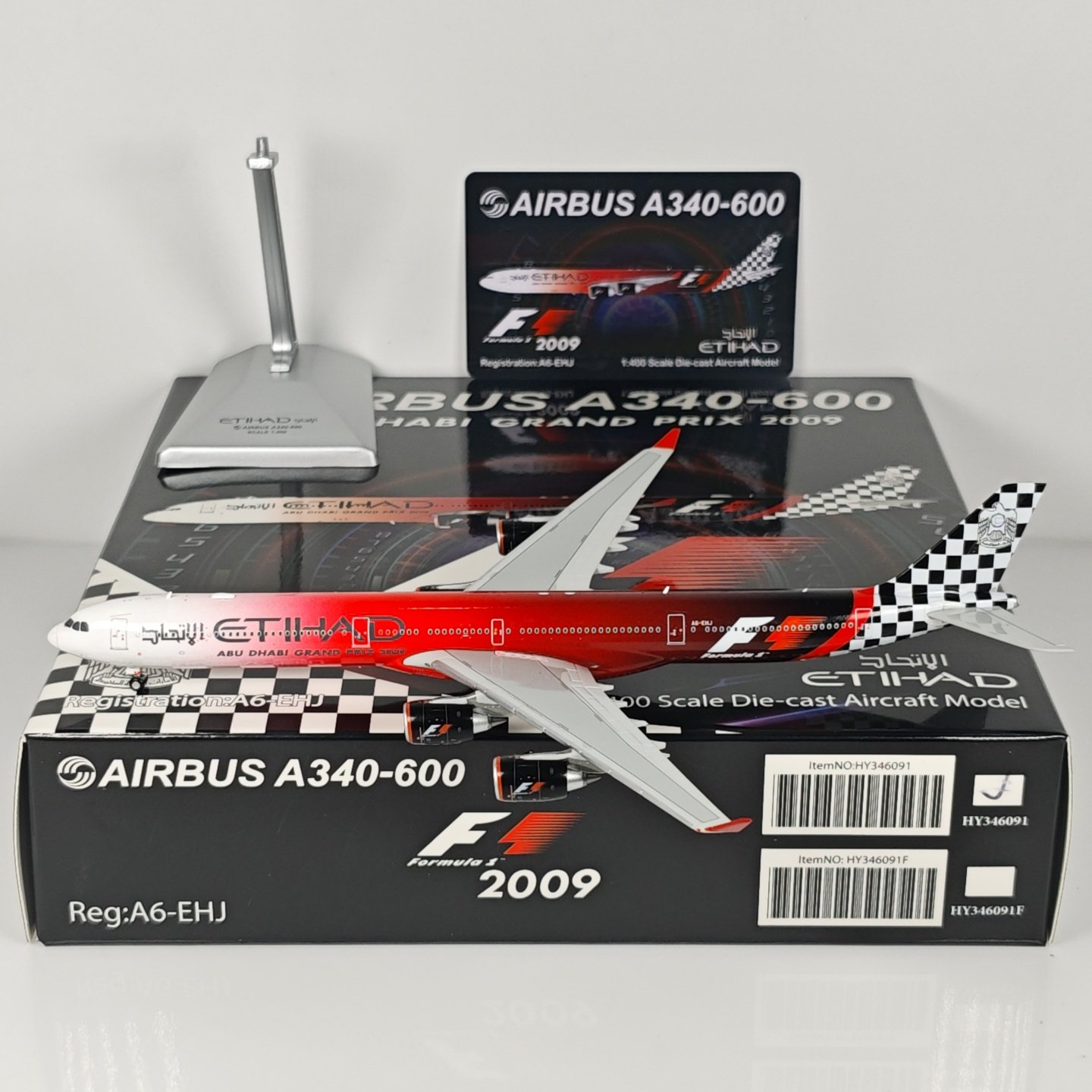 YY Wings 1:400 阿提哈德航空A340-600 A6-EHJ F1彩绘合金模型