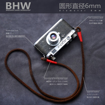 BHW French handmade vintage cowhide matte Camera Shoulder Strap Micro Single Strap Fuji Leica Nikon leather rope
