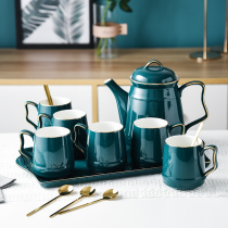 Nordic water cup set household cup set ceramic teapot heat-resistant living room water tool simple coffee cup set cool