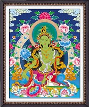 Boutique Donka Green Degree Mother Cross embroidered kit Precision printing simple and easy to embroider tools