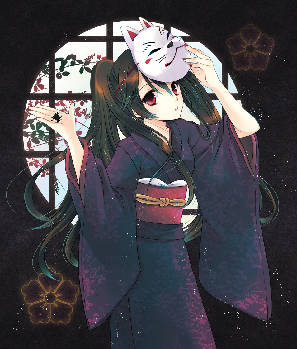 罗刹与骨骸/v家初音未来miku罗刹|黑色和服浴衣|cosplay服装 现货