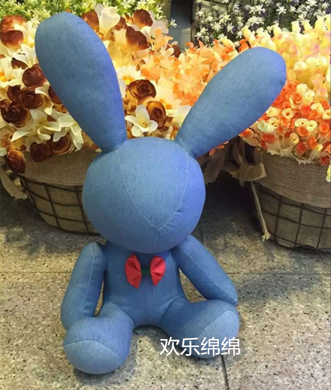 棉棉细语布艺手工玩具公仔家饰玩偶娃娃婚庆礼品坐姿花花公子兔子