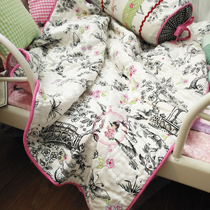 Out of print clearance Chinese doll classic landscape cotton embroidery quilted handmade childrens bed skirt